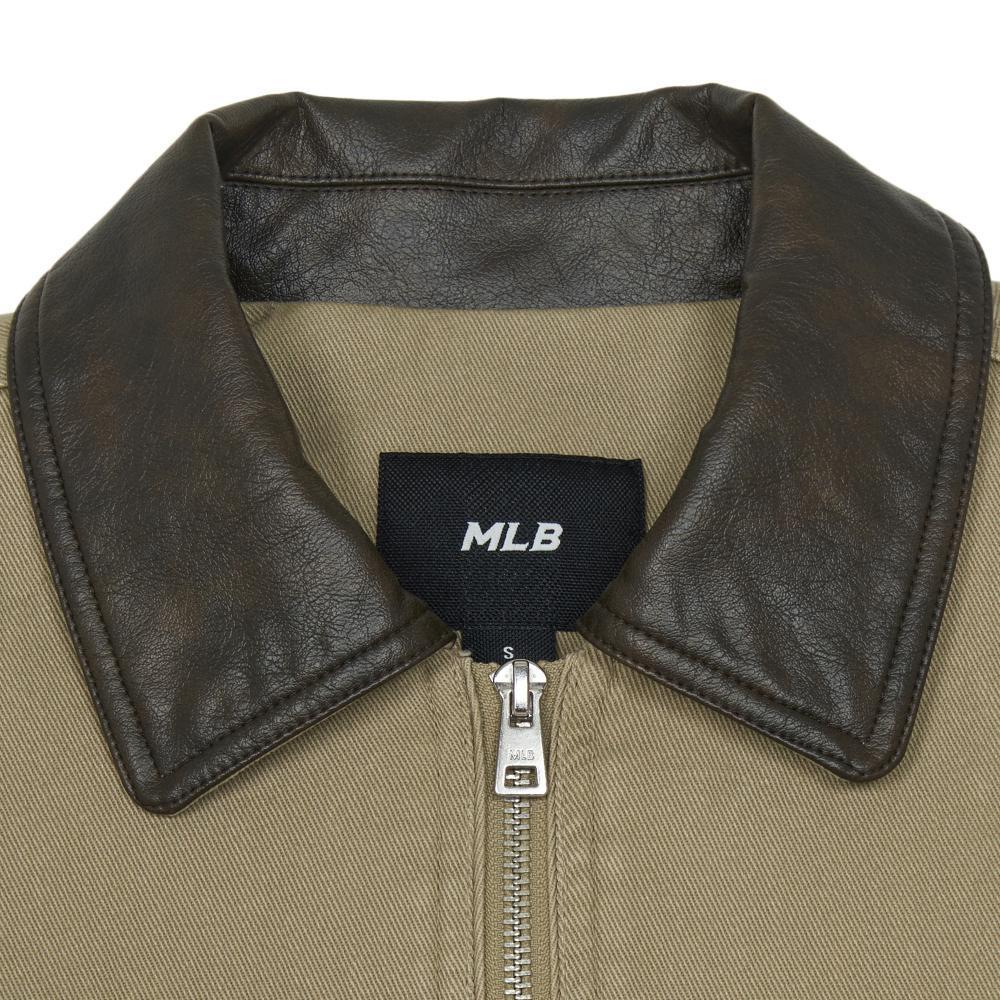 MLB เสื้อจัมเปอร์  ยูนิเซ็กซ์ Basic Washing Mid Work Jacket(Single) รุ่น 3AJPB0661 50BGD สีเบจ ราคา ถูกที่สุด ดีลบีเคเค แกลเลอรีภาพที่ 3