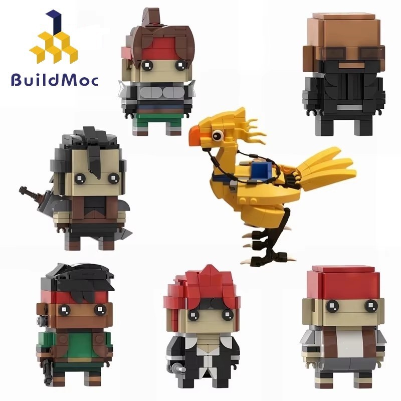 Final Fantasyed Brickheadz ตัวเลข Zack Fair Biggs Jessie Rude Chocoboed MOC รุ่นอาคารบล็อกของเล่นเด็