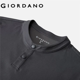 GIORDANO (Online Exclusive) เสื้อยืดผู้ชาย Men's Regular Cool Henley Neck Tee 13026202