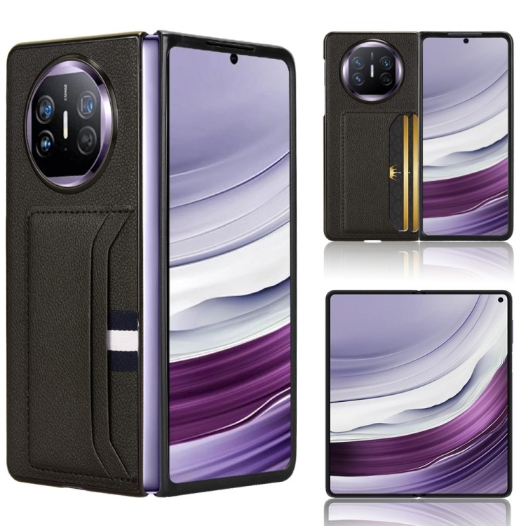 ขายตรงจากโรงงาน Litchi Texture ช่องใส่การ์ดปกหลังเคสโทรศัพท์สําหรับ Huawei Mate X7/Huawei Mate X5/Hu