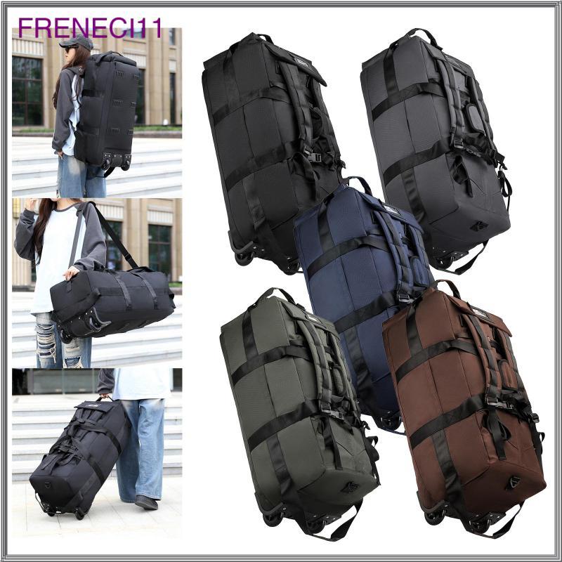 [freneci11] Wheeled Duffel Bag Rolling Garment Bag มัลติฟังก์ชั่นกระเป๋าเดินทางขนาดใหญ่กระเป๋าเดินทางสําหรับการเดินทางเพื่อธุรกิจกีฬาท่องเที่ยวชายหาด Camping