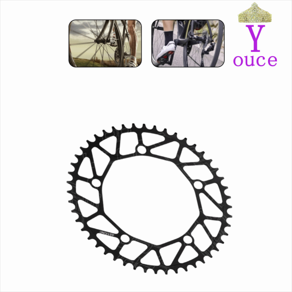 YOUCE จักรยาน Crank Chainring น้ําหนักเบา 48T จักรยาน Chainring ทนทานประสิทธิภาพสูง 130BCD จักรยานเฟ