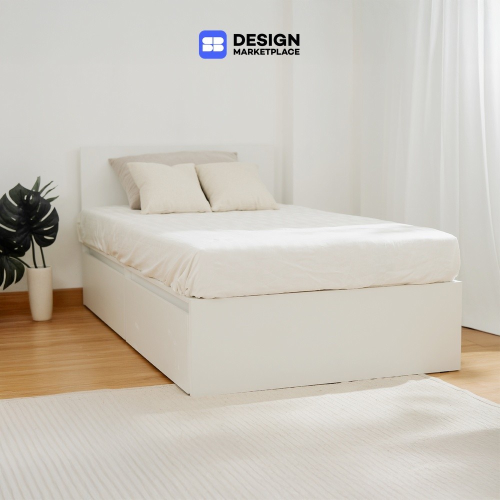 SB Design Square เตียง 3.5 ฟุต KC-PLAY รุ่น BOGO สีขาว (110x200x85 ซม.)  แบรนด์ KONCEPT FURNITURE