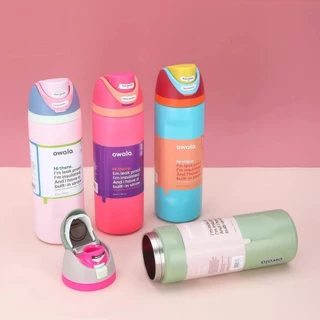 ของแท้! Owala FreeSip 24/32oz ฉนวนกันความร้อน 3 ชั้น สแตนเลส 304 ใช้ได้นาน กันรั่ว