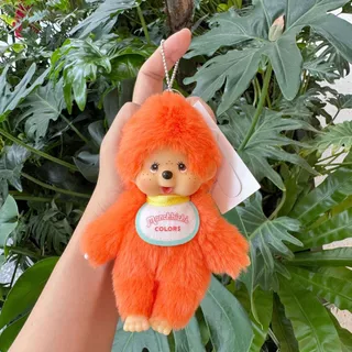 Monchchi ตุ๊กตาหน้าไวนิลของเล่นตุ๊กตากระเป๋านักเรียนจี้อินเทรนด์เล่นตุ๊กตาของขวัญ
