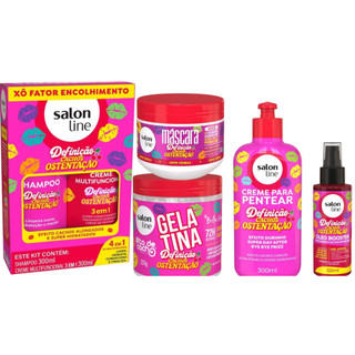 Kit Salon Line Definição Cachos Ostentação – Tratamento Completo 4 em 1