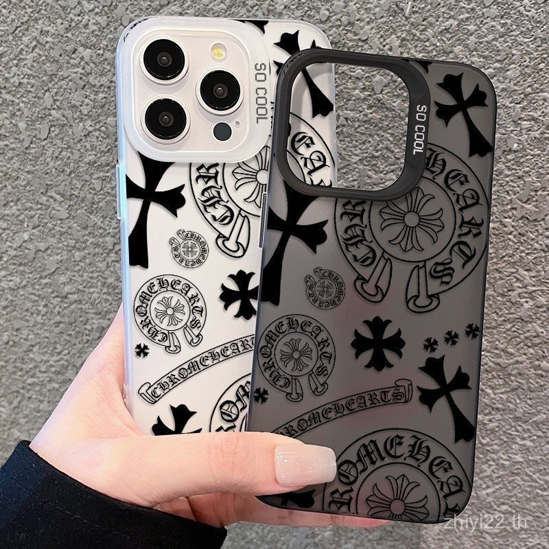 Art Cross รูปแบบ High-End แฟชั่น Shock-Resistant เคสโทรศัพท์เหมาะสําหรับiPhone15 15pro 16 12pro 16promax 17promax 14 14pro 14promax 11 11pro Shock-ทนเคสโทรศัพท์