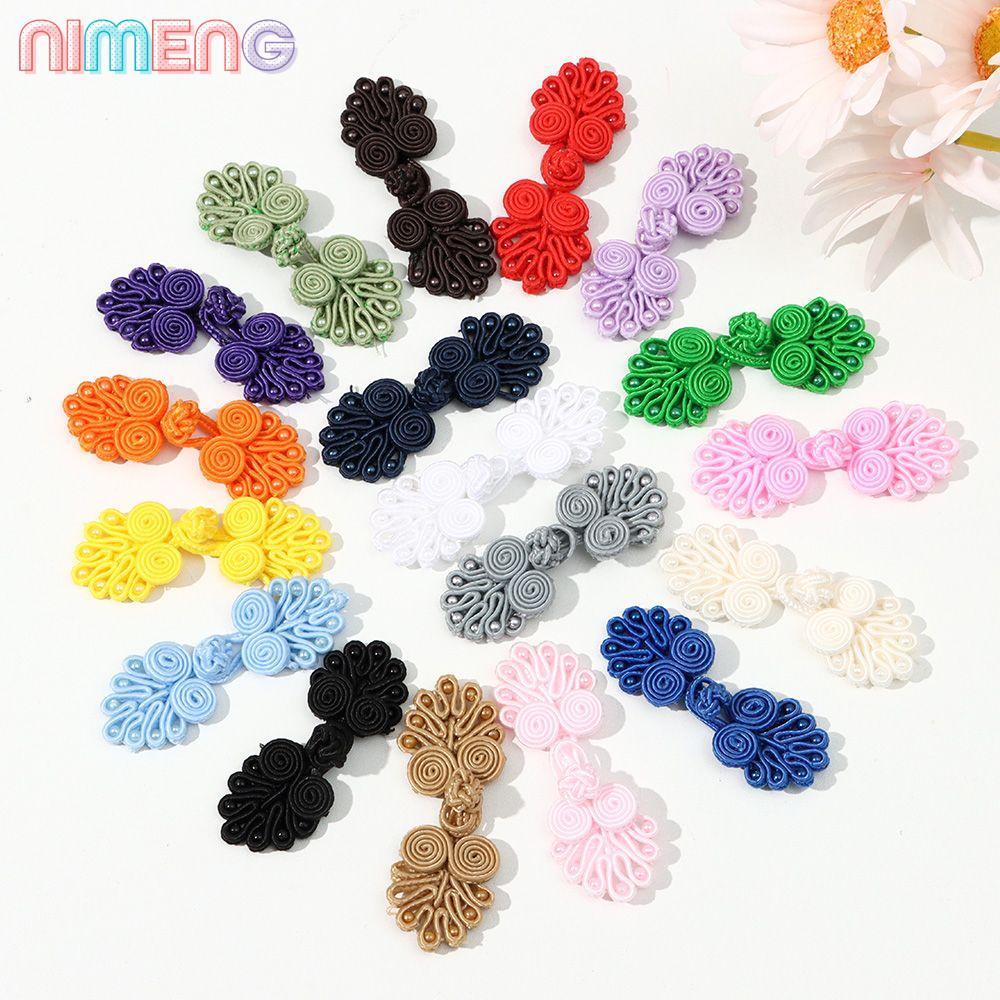 NIMENG 5 ชิ้นปุ่มCheongsam DIY Handcraft เสื้อผ้าอุปกรณ์เสริม Knot Fastener