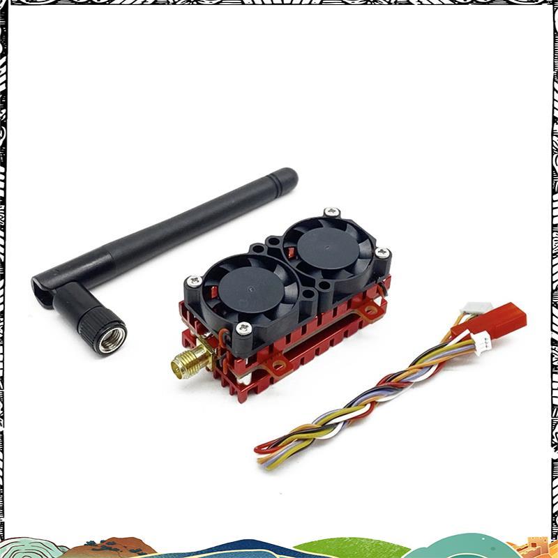 Super 5W 5.8G VTX 5000mW 48CH เครื่องส่งสัญญาณวิดีโอ FPV พร้อมพัดลมระบายความร้อน 2S-6S สําหรับ FPV L