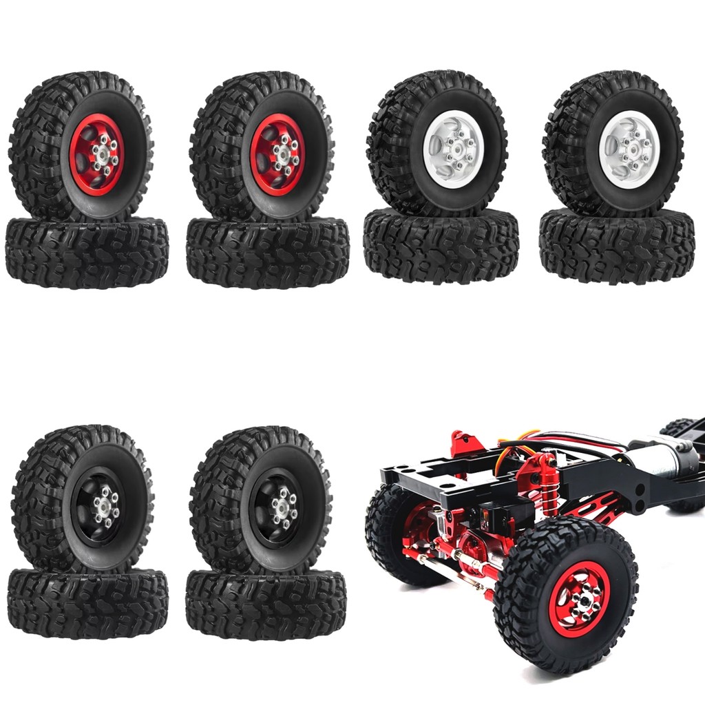 4 ชิ้น 67.5*24 มิลลิเมตรโลหะอัพเกรดล้อและยางสําหรับ MN MODEL1/12 MN82 LC79 MN78 Naughty Dragon รถอัพเกรด RC รถอุปกรณ์เสริมอะไหล่