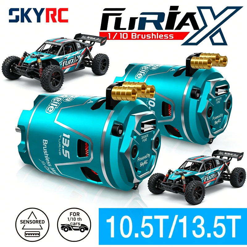 SKYRC มอเตอร์ไร้แปรงถ่านแบบ Sensored รุ่น FuriaX Supa Agile 10.5T/13.5T รองรับ 1-3S LiPo เพลา 3.175m