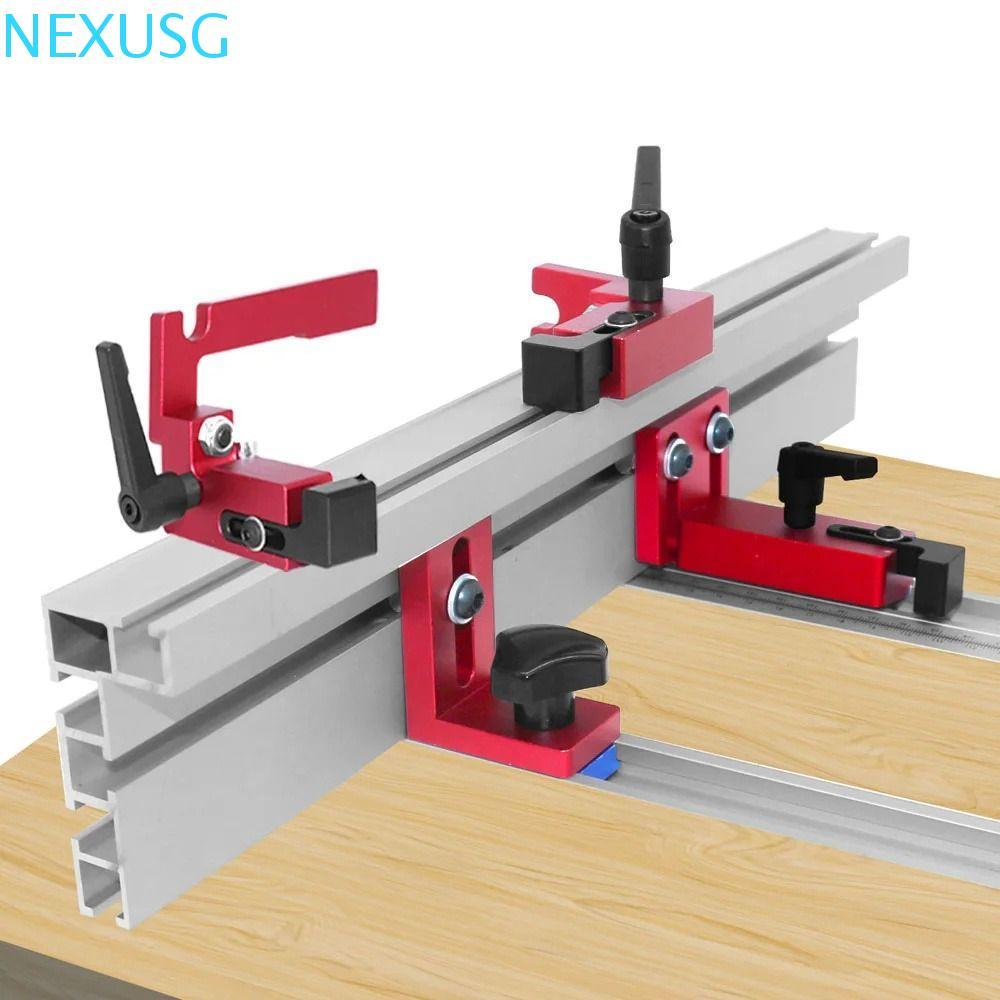 NEXUSG รั้วโปรไฟล์อลูมิเนียม, รางหมุน T-track อลูมิเนียม, Professional 30-50 ซม.รั้วปรับ Backer Work