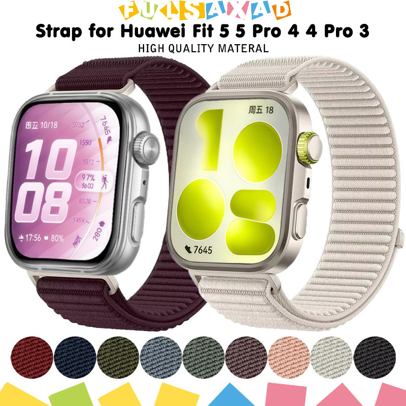 สายรัดข้อมือไนล่อนสำหรับนาฬิกา for Huawei Fit 5/4/4 Pro / 3 สายรัดข้อมือสายรัดข้อมือสำหรับ for Huawei Fit 3/4/4pro