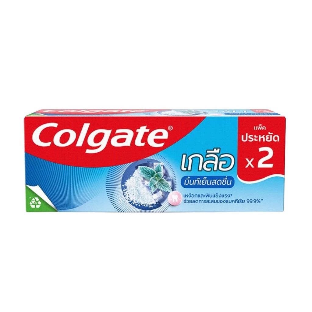 คอลเกต ยาสีฟันเกลือเอ็กซ์ตร้าเฟรช (Colgate Extra Fresh Salt Toothpaste 300g.Pack2) ราคาถูก Shopee Lazada