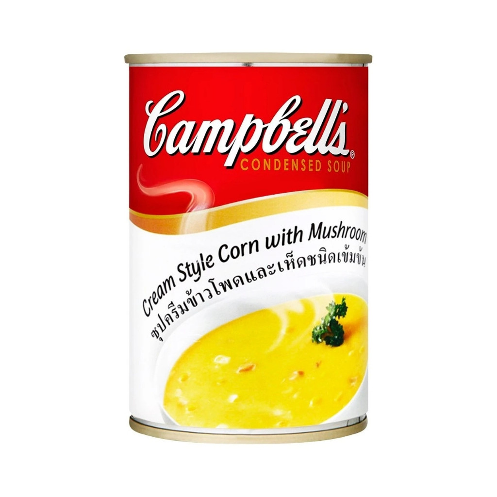แคมเบลล์ ซุปข้าวโพดเห็ด(Campbell's Corn and Mushroom Soup 300g.)