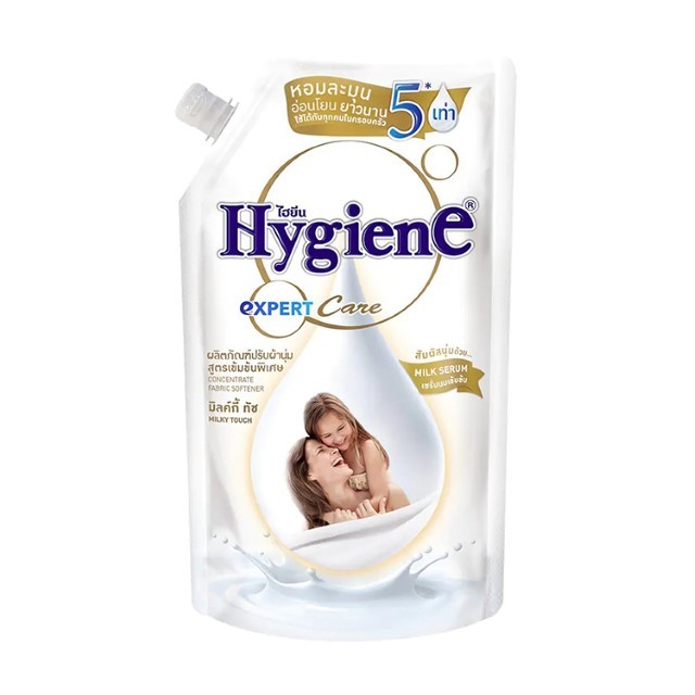 ไฮยีน น้ำยาปรับผ้านุ่มมิลค์กี้ทัช (Hygiene Fabric Softener Milky Touch 480ml.)
