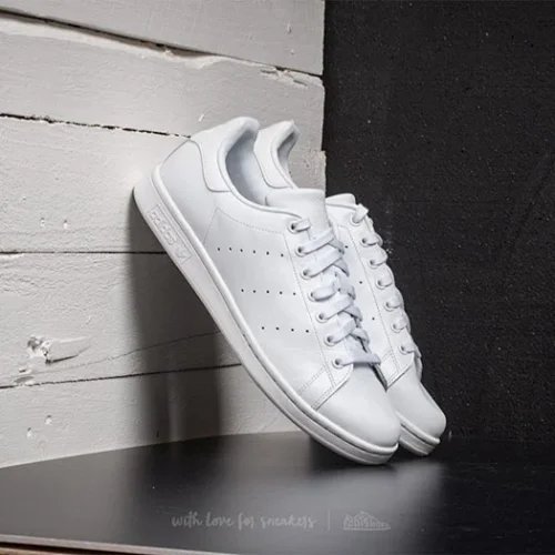 Clover Stan Smith All White Pure White Smith รองเท้าผู้ชายรองเท้าผู้หญิงรองเท้าผ้าใบ S75104