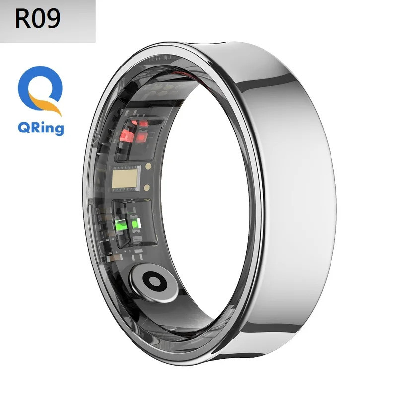 R09 แหวนผู้หญิงผู้ชายคู่การตรวจสอบสุขภาพขั้นตอน Qring APP Smartring อุปกรณ์อิเล็กทรอนิกส์รีโมทคอนโทร