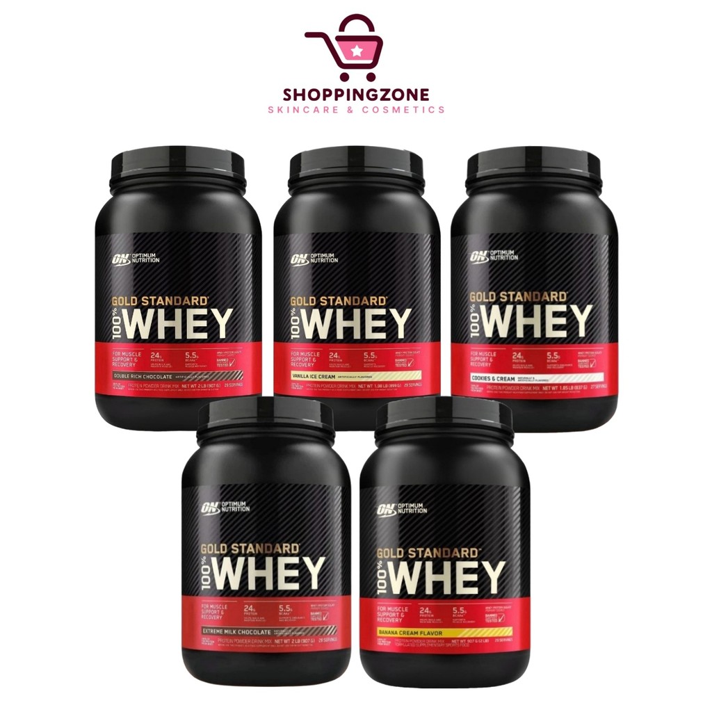 [1 กระปุก] Optimum Nutrition Whey Protein Gold Standard [2 LB] เวย์โปรตีน เสริมสร้างกล้ามเนื้อ