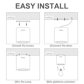 CANMEIJIA ไฟดาวน์ไลท์ 3 สี โคมไฟดาวน์ไลท์ E27 ติดลอย ติดลอยเกี่ยวกับขั้ว Downlight LED สีดำ 4/5/6 นิ้ว ทรงกลมเเละเหลี่