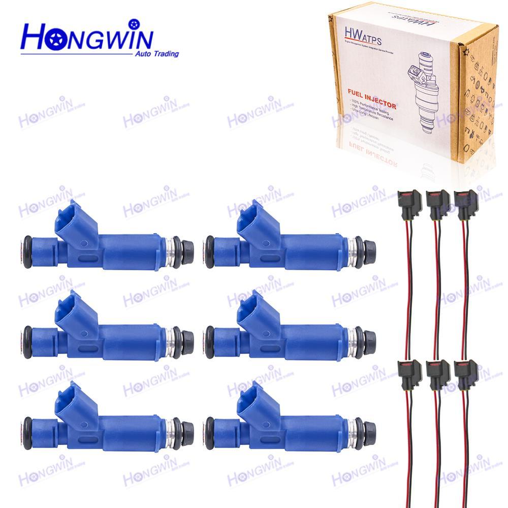 หัวฉีดน้ํามันเชื้อเพลิงและลวด FJ826 2M2E-A7B สําหรับ Ford Mondeo Mazda 6 MPV 2.5L 3.0L V6 2001-2007
