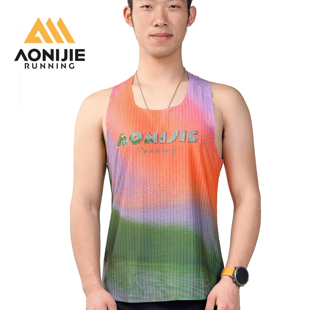 เสื้อกั๊กวิ่งเทรล AONIJIE FM5264 สําหรับผู้ชาย ระบายอากาศ เบาและแห้งเร็ว
