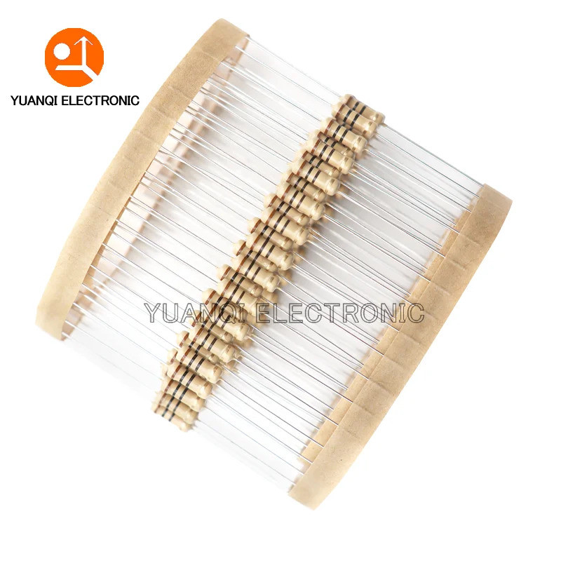 100pcs 1/2W Carbon Film Resistor 5% 0R-10M 10R 100R 240R 470R 1K 4.7K 6.8K 7.5K 10K 15K 47K 100K 1M 