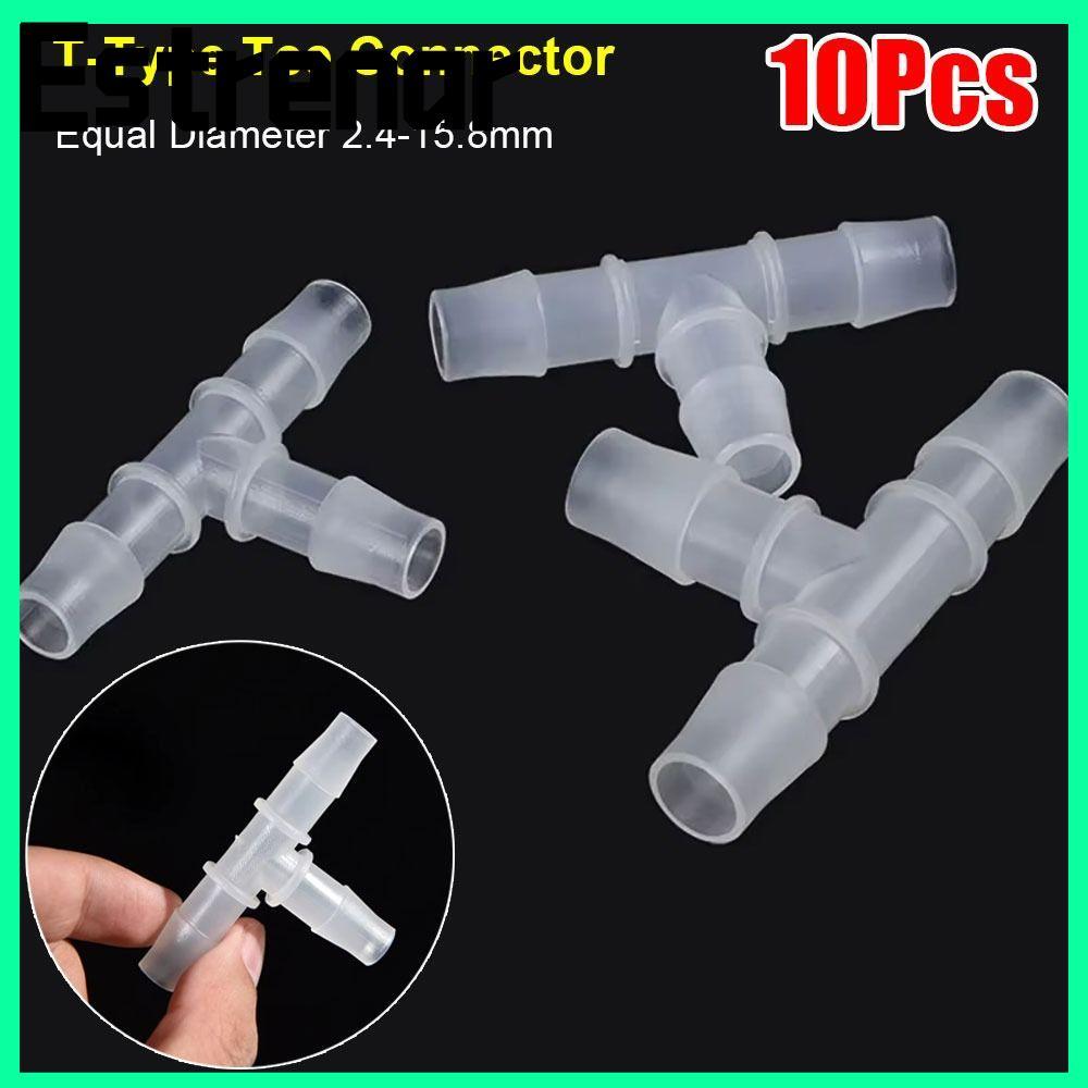 ESTRENAR 10 ชิ้น 3 ทาง, Equal เส้นผ่านศูนย์กลางพลาสติก T-Type Tee Connector, ทนทาน 1.6-15.8 มิลลิเมต