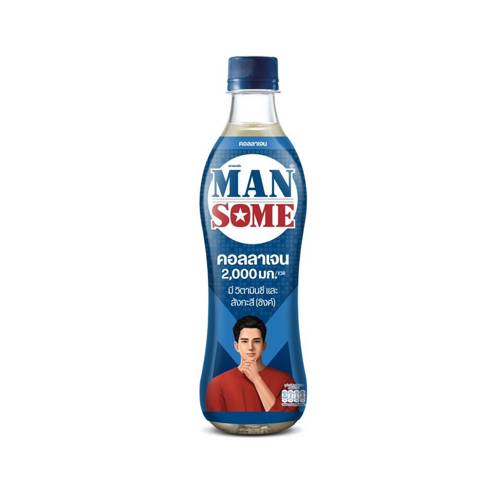 แมนซั่ม น้ำรสองุ่น10% ผสมคอลลาเจน 430 มล. MANSOME GRAPE 10% WITH COLLAGEN 430 ML.