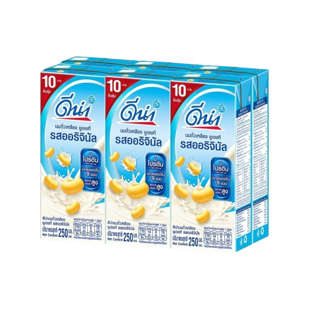 [สินค้าส่งด่วน] ดีน่านมถั่วเหลืองรสออริจินอล 250 มล. แพ็ค 6 DNA SOY MILK ORIGINAL 250 ML. PACK 6