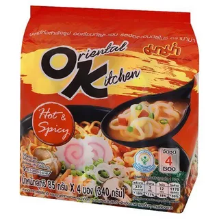 [สินค้าส่งด่วน] มาม่าออเรียลทัลคิตเช่นฮอตแอนด์สไปซี่85ก แพ็ค 4 MAMA ORIENTAL KITCHEN HOT+SPICY 85 G. PACK 4