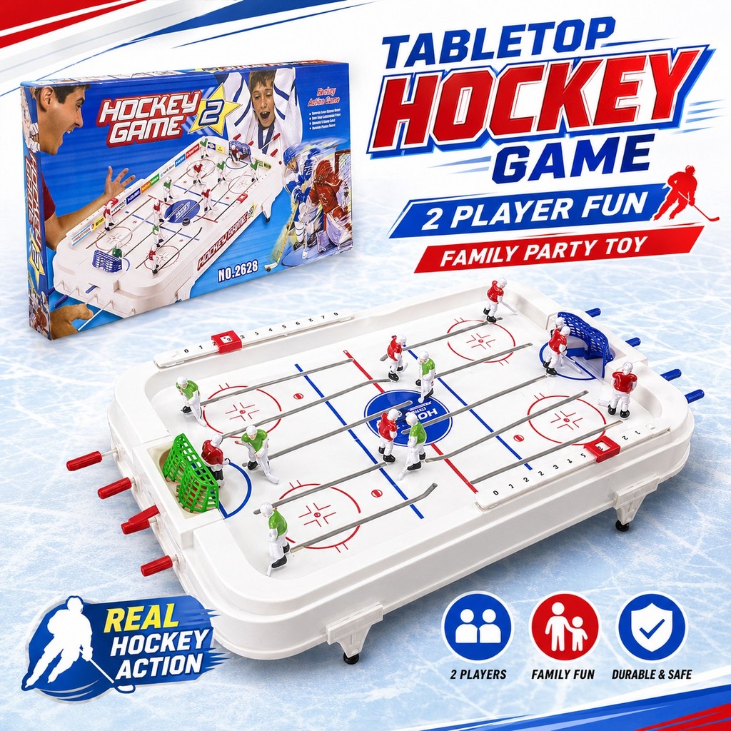 Tabletop Air Hockey Game 2 Player Family Party Battle Toy Gift for Kids Boys Girls