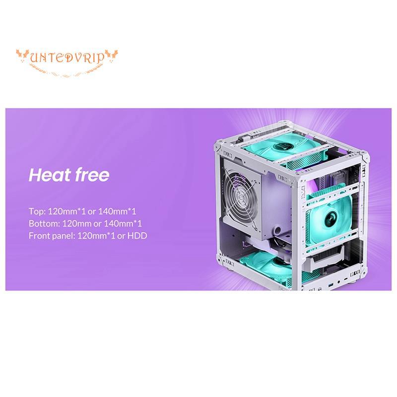 [Quick U] C6 MATX Mini ITX Case PC Case Portable Desktop Mesh Chassis Computer PC Mini Computer Chas