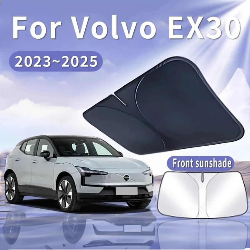 ม่านบังแดดกระจกหน้าแบบพับได้ UV Block สําหรับ Volvo EX30 2023-2025