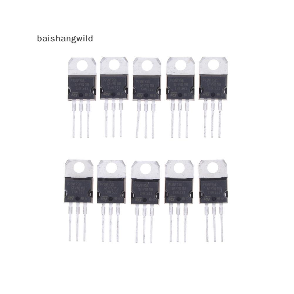 Bwth 10PCS P75NF75 P75N75 STP75NF75 TO-220 ทรานซิสเตอร์ oril Jelly