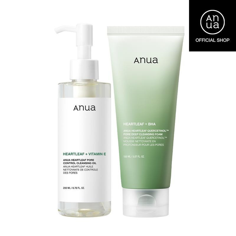 [ร้านค้าอย่างเป็นทางการของ Anua] Korean Facial Foam Duplo Facial Cleanser Set |       โฟมล้างหน้าล้ํ