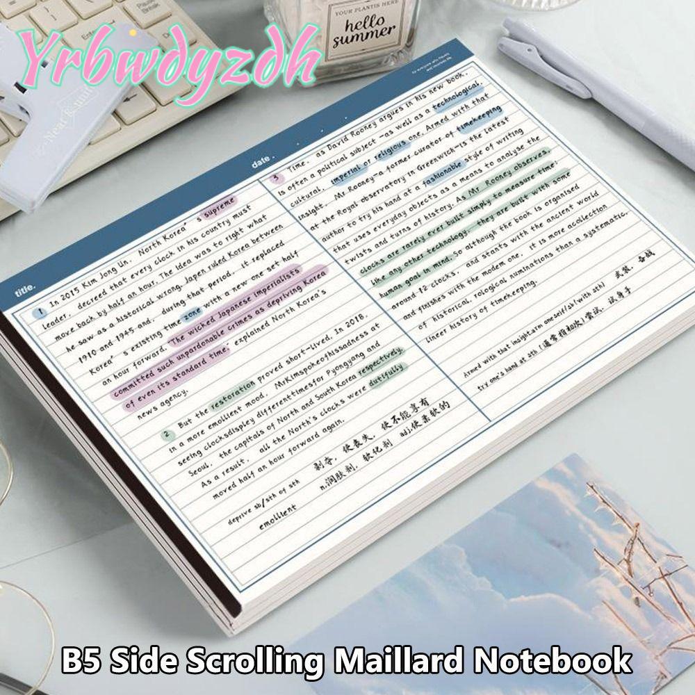 YRBWDYZDH 20Sheepts/Book B5 Notebook,แนวนอนTearable Notepad,มัลติฟังก์ชั่B5 Paperpadนักเรียน