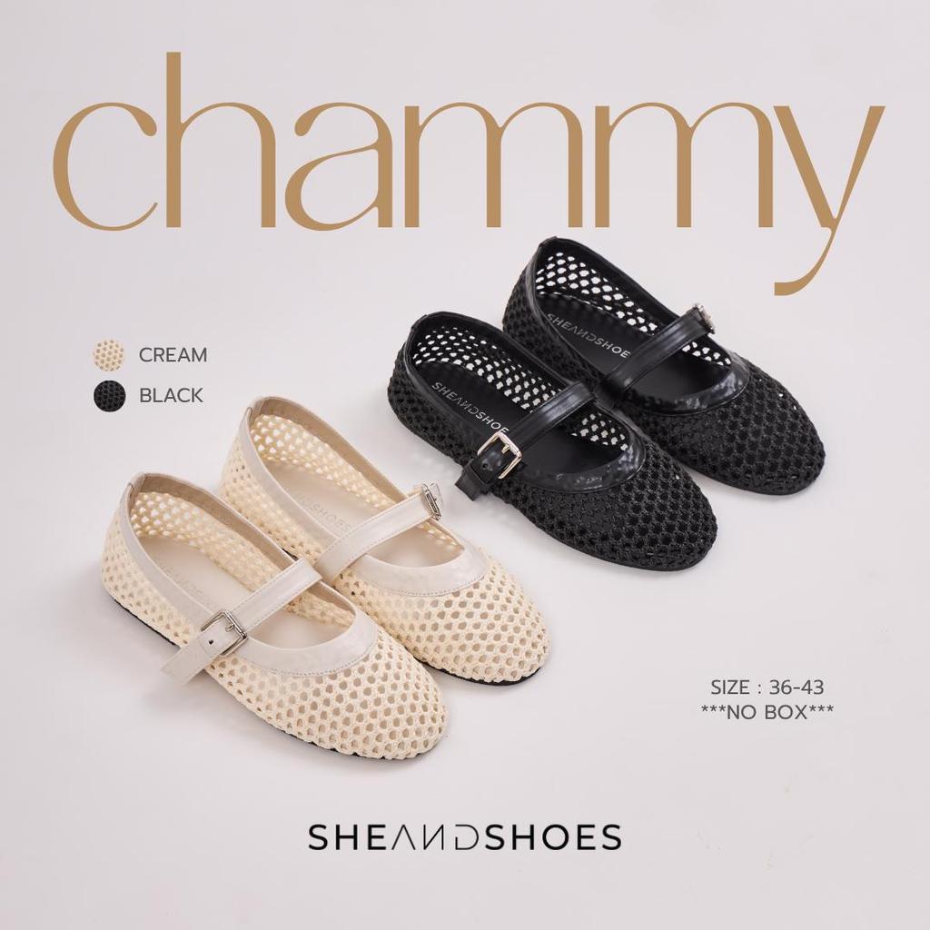 SHEANDSHOES - CHAMMY รองเท้า Mary Jane ตาข่ายนิ่ม [Sz.36 - 43] ผ้านิ่ม