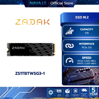 ZADAK SSD M.2 (เอสเอสดี) TWSG3 1TB PCIe Gen3x4 NVMe 1.3 ZS1TBTWSG3-1 WARRANTY 5 YEAR