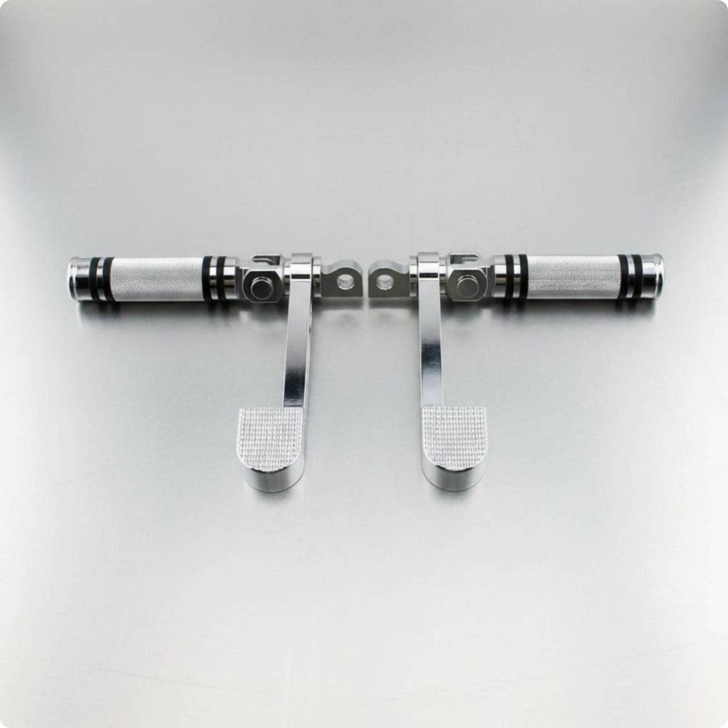 More Leg Room Motorcycle Pedal Extension Anti-Slip Surface Motorcycle Foot Peg Extension ทนต่อการสึก