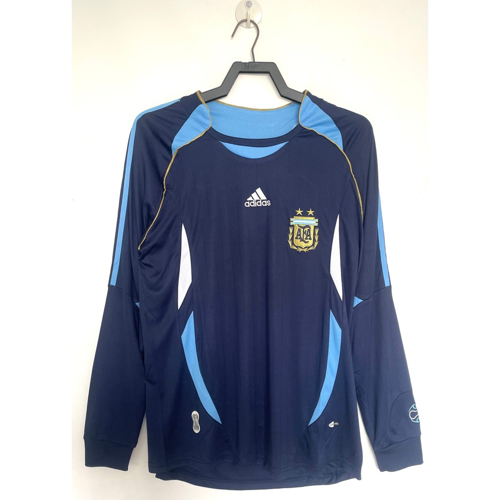 2006 Argentina Away Long-Sleeved Retro Top Football Clothing