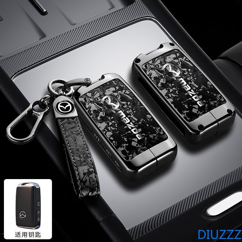 โลหะ + หนังฝาครอบรถ Shell Fob สําหรับ MAZDA Alexa CX-30 CX-3 CX-5 CX-7 CX-9 CX-4 2020-2026 Mazda 3 M