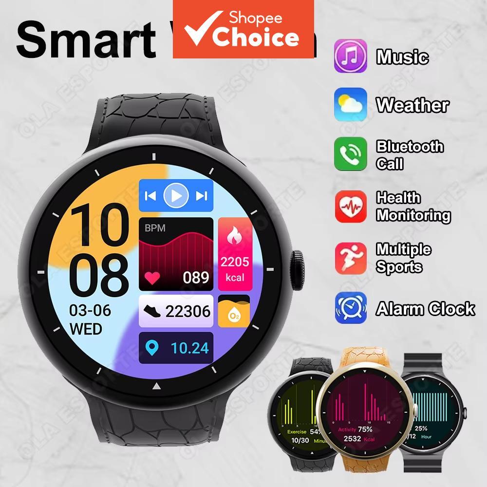สมาร์ทวอทช์แฟชั่นใหม่ หน้าจอ AMOLED คมชัดขนาด 2.09 นิ้ว ระบบติดตาม GPS วัดอัตราการเต้นหัวใจ โทรผ่านบลูทูธ มีเข็มทิศ เหมาะสําหรับผู้ชาย
