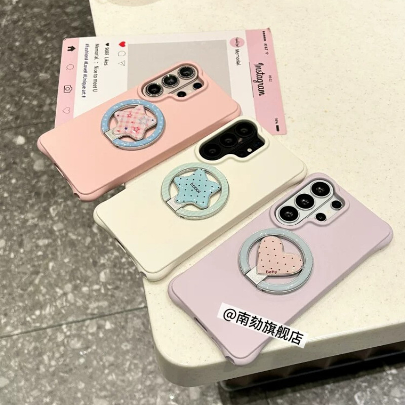 เหมาะสําหรับ Samsung s26ultra เคสโทรศัพท์แม่เหล็กสไตล์ใหม่ s25u Boyang ป้องกันกรณี s24plus Super Nice Shock-proof s23 + Unique Bracket Xiaomi 15ultra ขายร้อน 15Pro หรูหรา