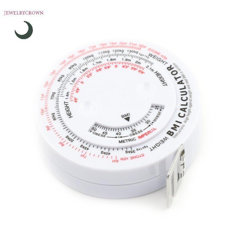 BMI Body Mass Index เทปหด 150 ซม.วัดเครื่องคิดเลขอาหารลดน้ําหนักเทปวัดเครื่องมือ [VN]