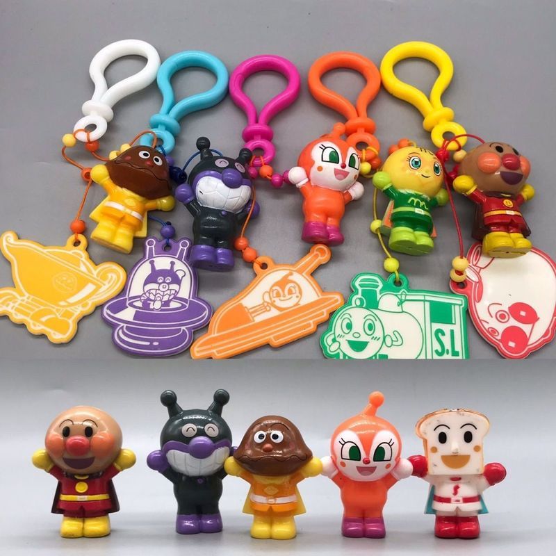 Japan Anpanman Museum เกมอาณาจักรแคปซูลของเล่น Ball กระเป๋านักเรียนพวงกุญแจ Anti-Lost Name จี้จํานวน