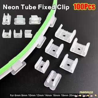 INARANJA 100 ชิ้นหัวเข็มขัดยึดไฟ, 8-20 มิลลิเมตรผู้ถือโคมไฟติดตั้ง LED Strip คลิปคงที่, พลาสติก 5050/5730/2835 220 โวลต์ยืดหยุ่น COB โคมไฟติดผนังเชื่อมต่อ