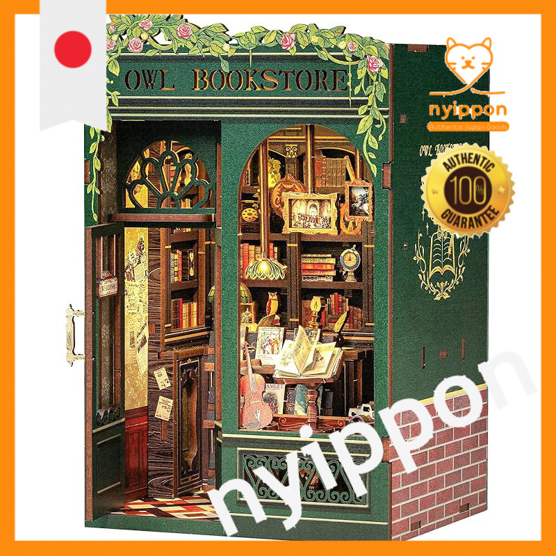 CuteBee - DIY Book Nook Kit - Dollhouse Kit - Miniature House Kit - Book Nook - Suitable for Beginne