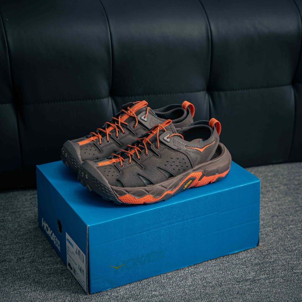 HOKA ONE ONE Hopara รองเท้าแตะสําหรับผู้ชายและผู้หญิง เดินป่า เดินป่า ลุย รองเท้าชายหาดกันลื่น