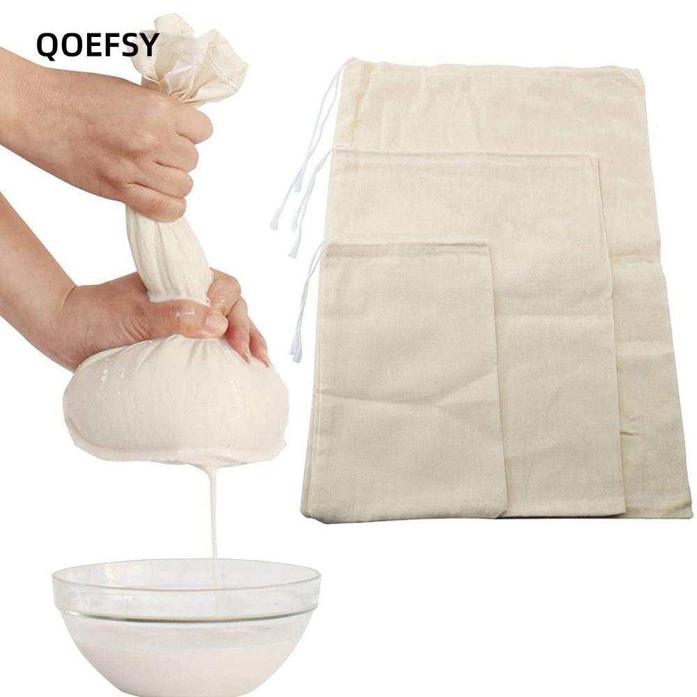 QOEFSY Cheese Cloth, ความเครียด Cold Brew Bags Filters Bag, Tea Yogurt Coffee Portable Reusable Nut 